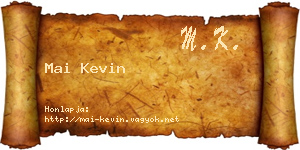 Mai Kevin névjegykártya