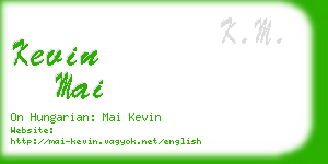 kevin mai business card